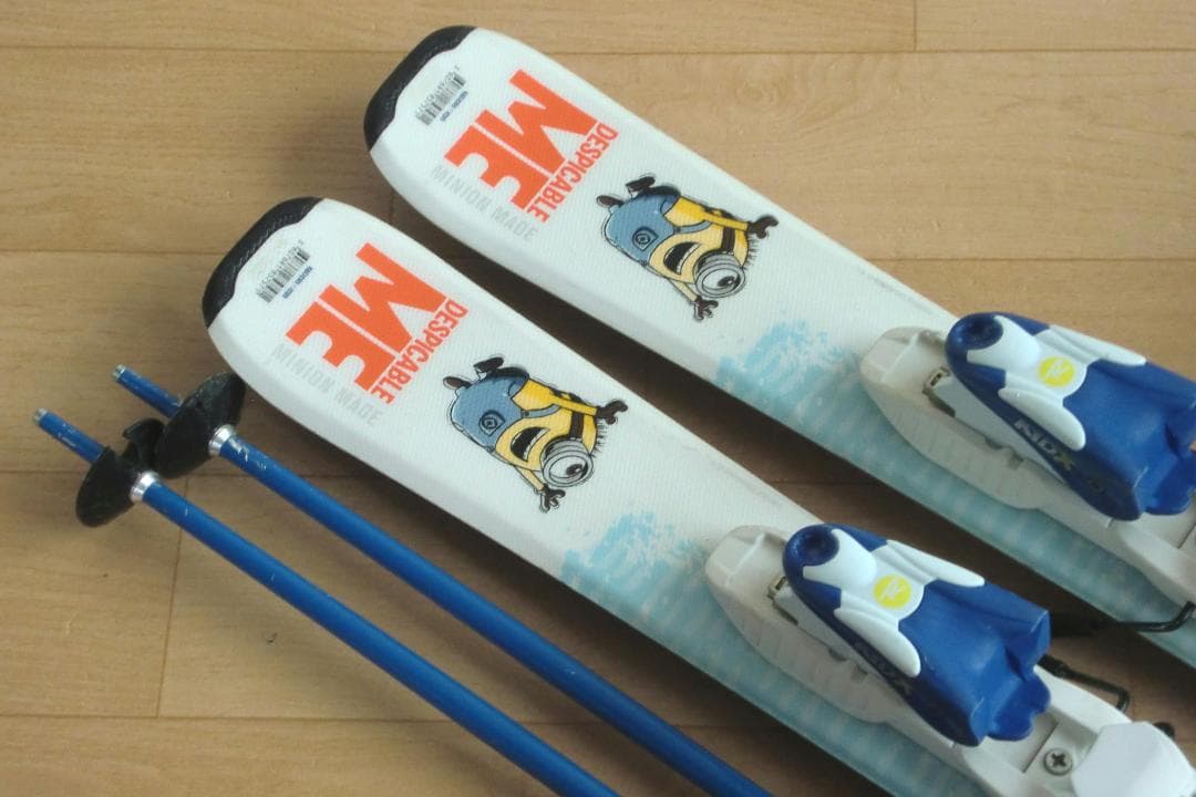 □□送料無料□子供用スキーフルセット□板116靴22□WAX済□ミニオン