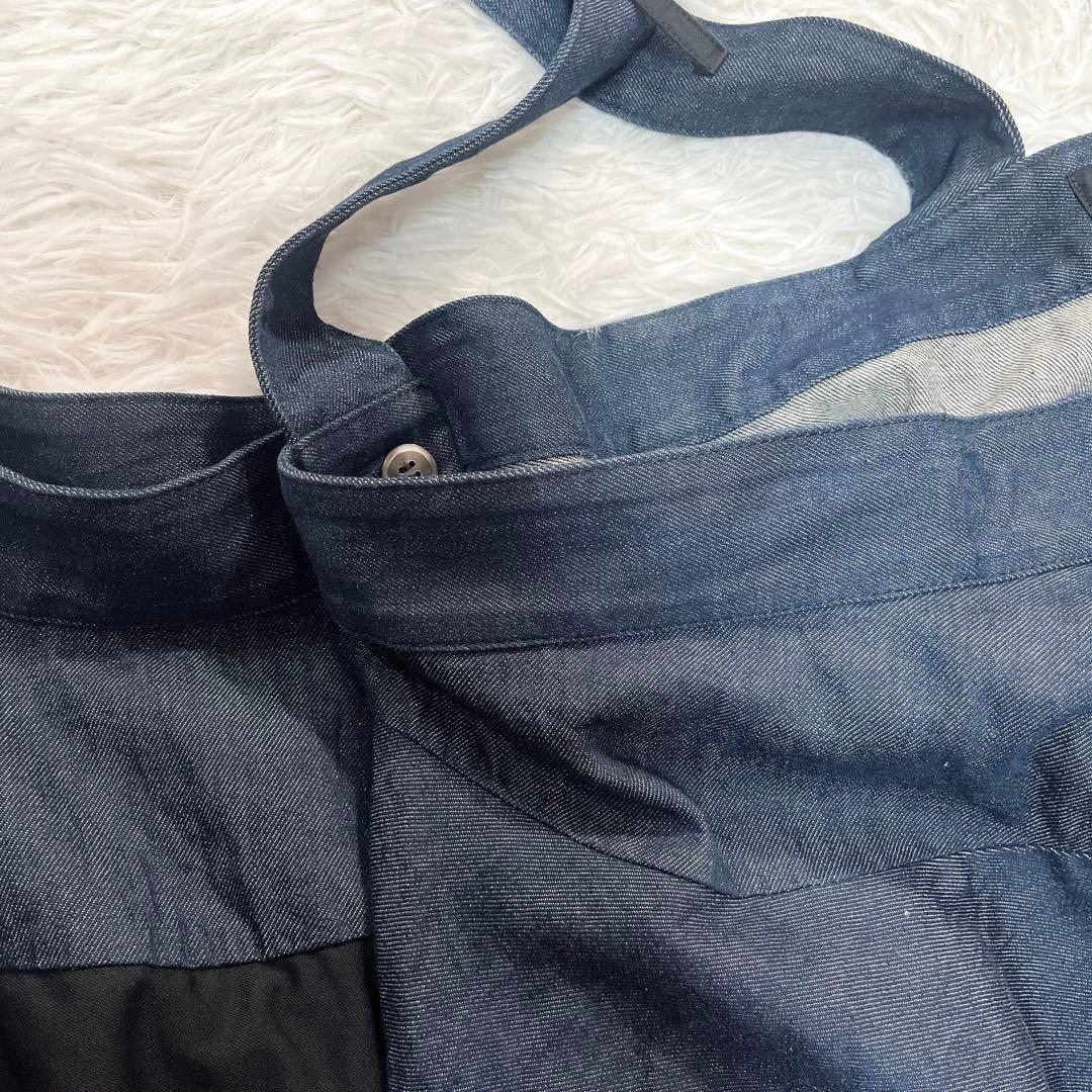 美品✨トリコ コムデギャルソン デニム フリル 吊りスカート シアー