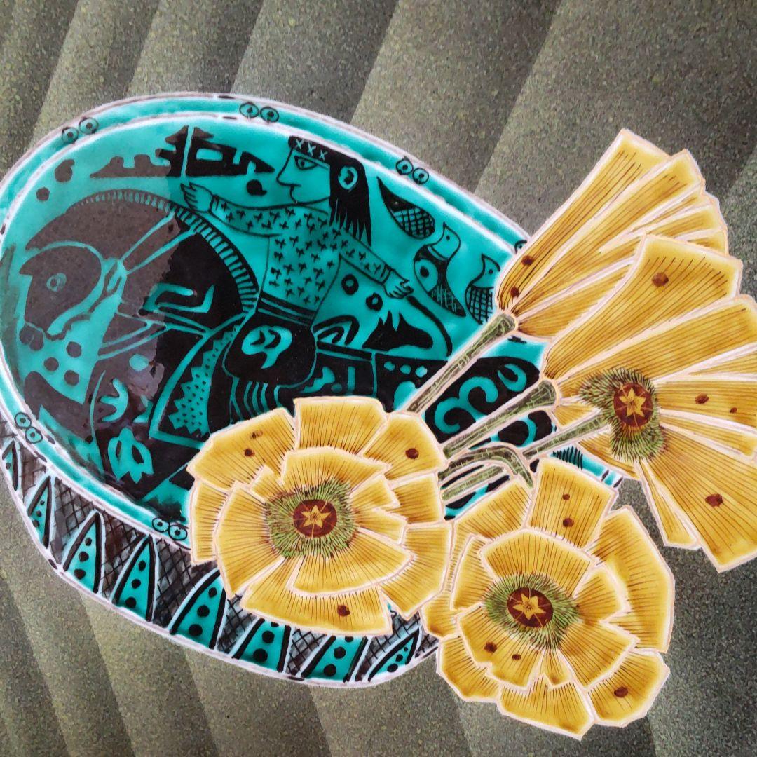 色絵飾り皿 九谷作家武腰昭一郞 【共箱】【陶歴】