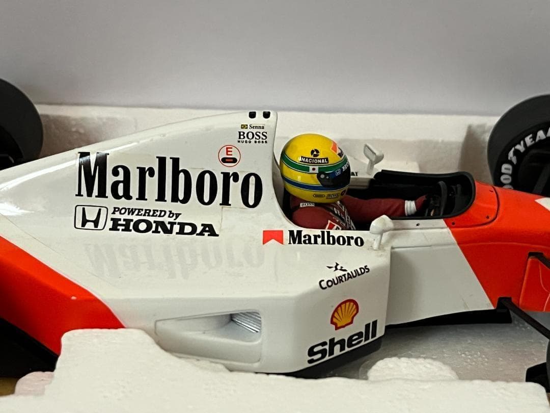 ミニチャンプス 1/18 McLaren Honda MP4/7 A.セナ 難有 - メルカリ