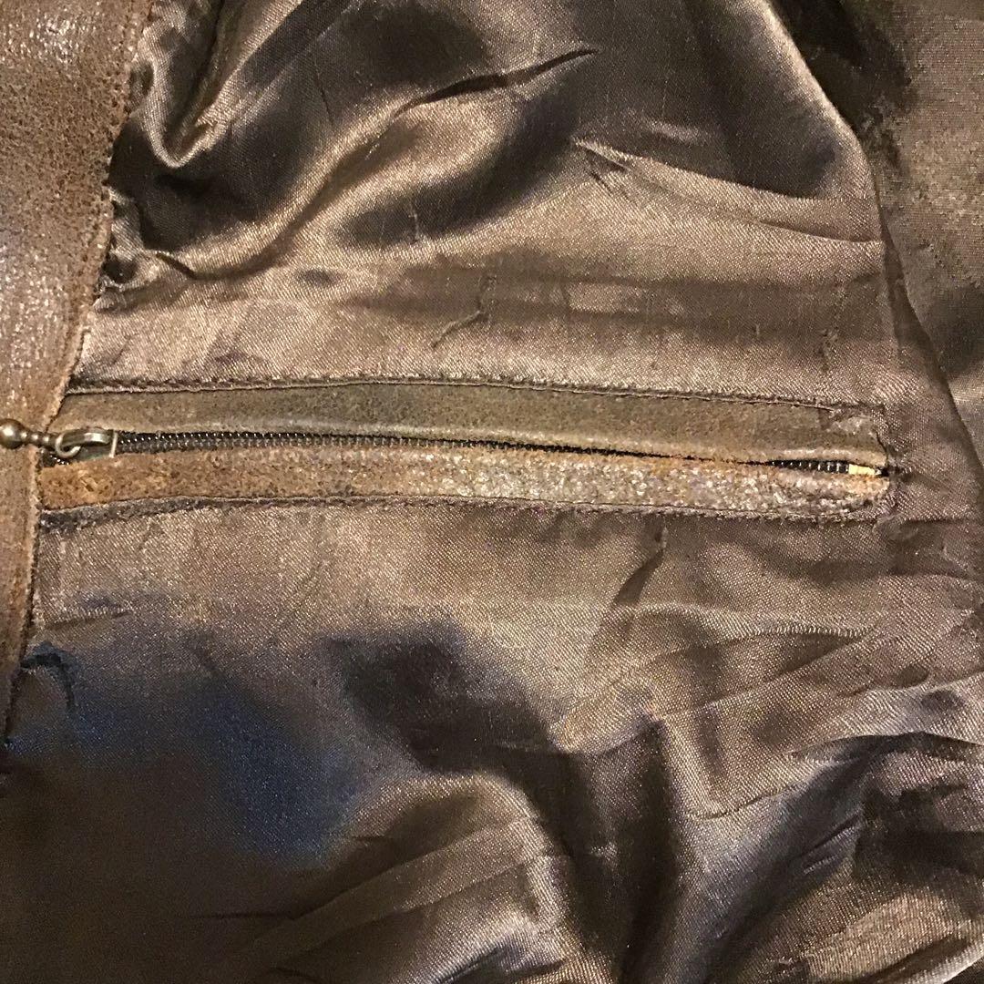 ユーロ ビンテージ ダブルライダース レザー ステンシル ペイント