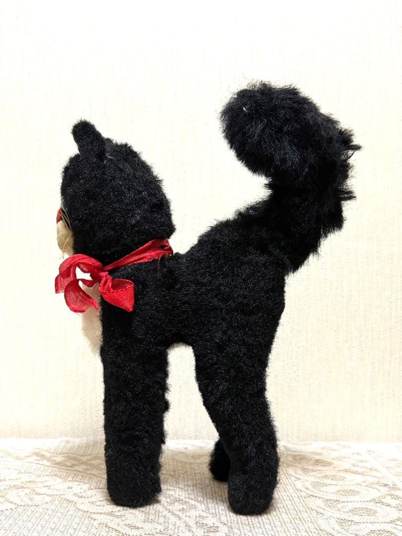 シュコ　ヴィンテージ　黒猫　ぬいぐるみ　Schuco