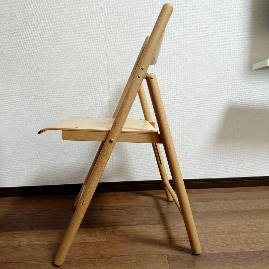 無印良品】【廃盤・希少】ブナ材折りたたみチェア・板座（成型合板