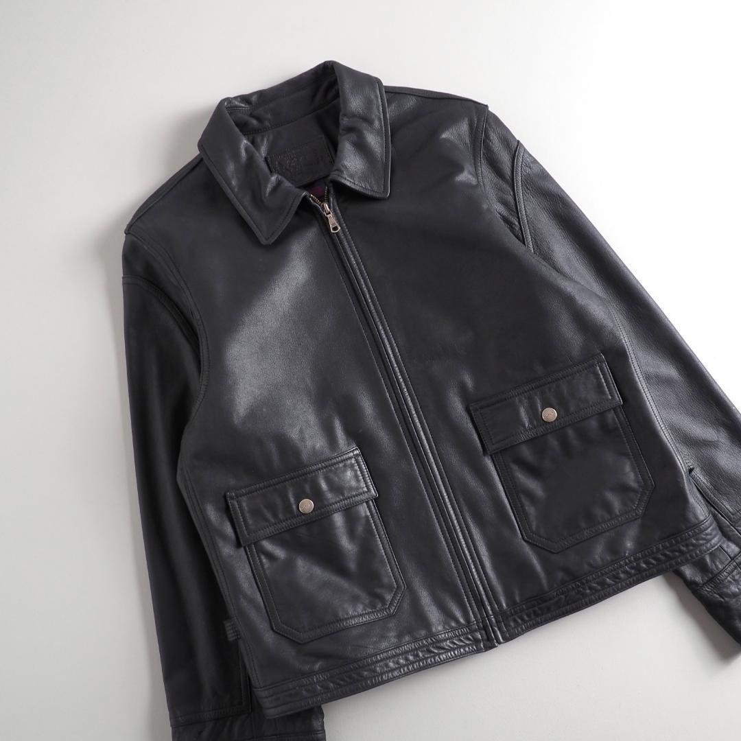 ラルフローレン　レザージャケット　シングルライダース　本革　ブラック　美品 ラルフローレン レザージャケット シングルライダース 本革 ブラック