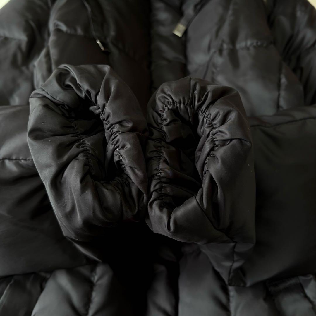 23区 オンワード ゆったり シレータフタ ロングダウンコート 黒 40 細