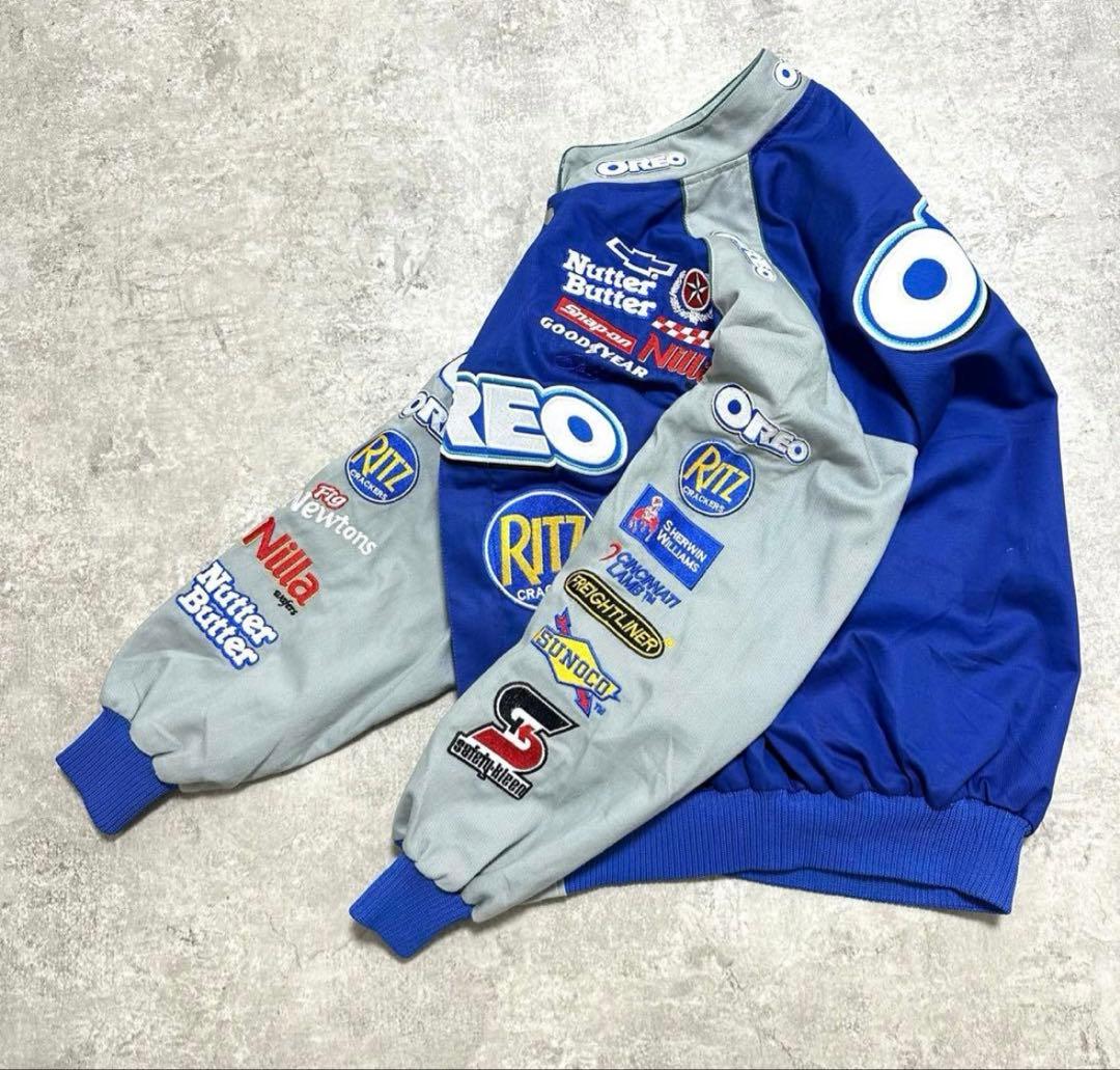 NASCAR OREO 青 オレオ レーシングジャケット - メルカリ