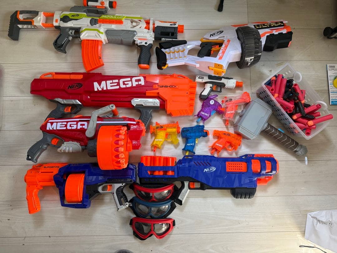 NERF ナーフ　トイガンセット ゴーグル付き