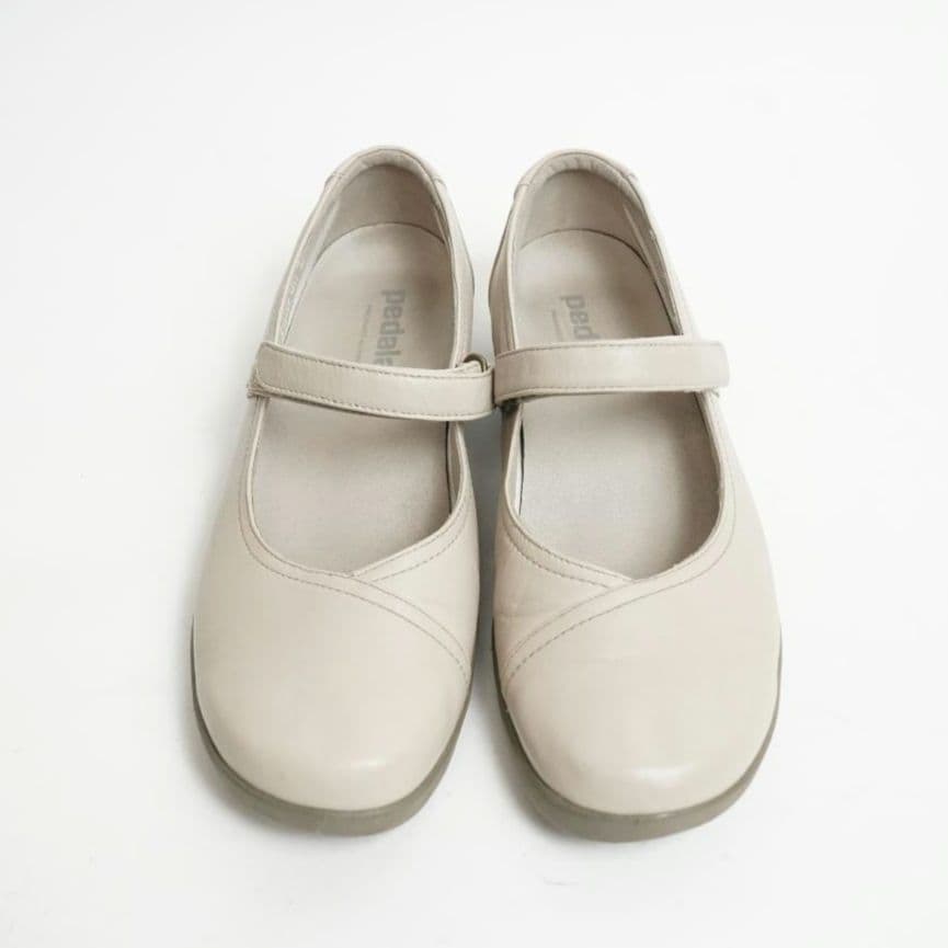 【美品】アシックス ペダラ パンプス ストラップ レザー 23.5cm