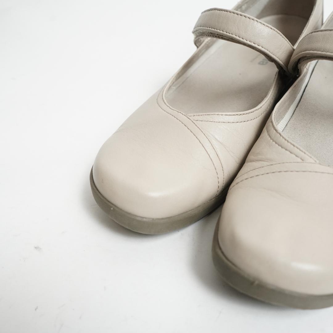 【美品】アシックス ペダラ パンプス ストラップ レザー 23.5cm