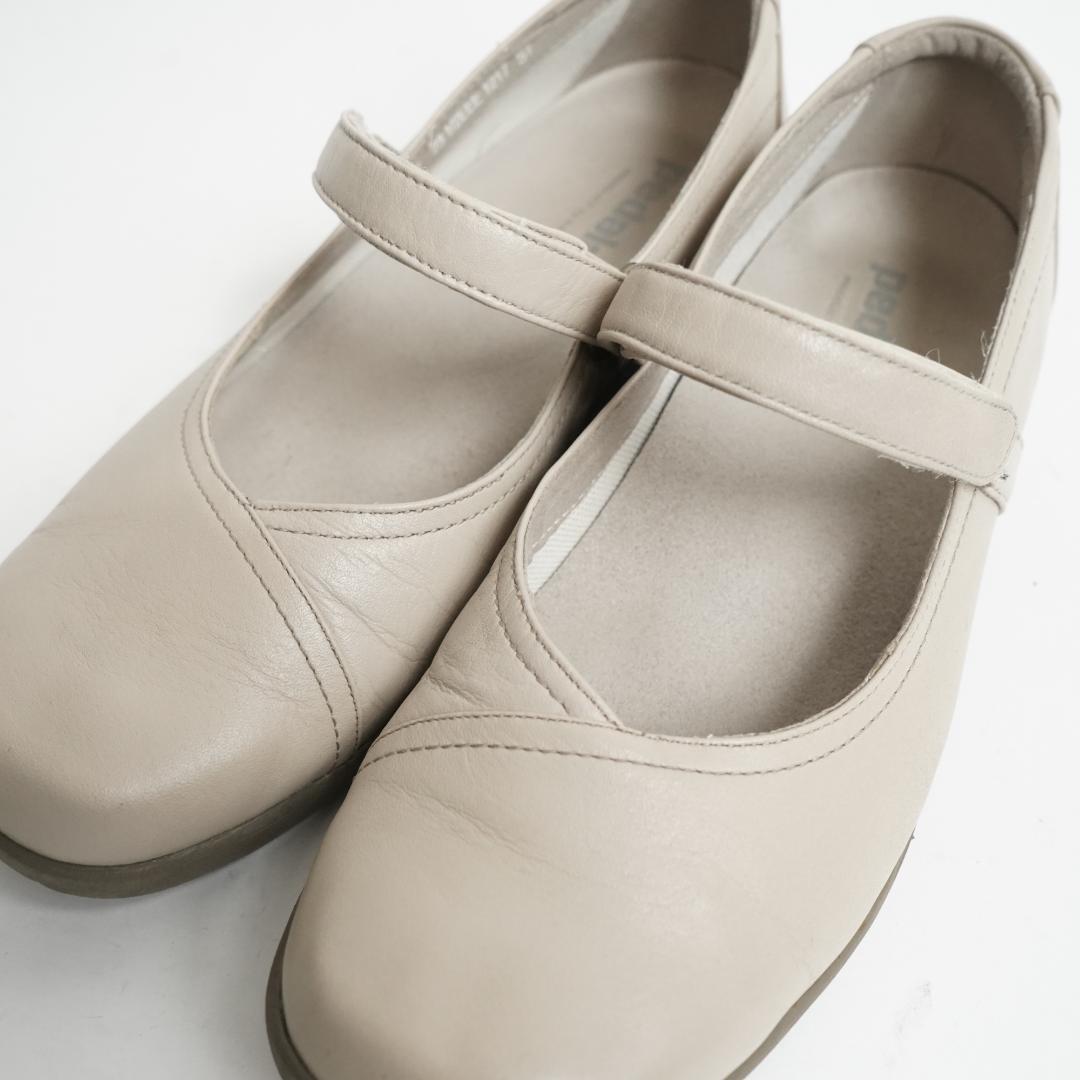【美品】アシックス ペダラ パンプス ストラップ レザー 23.5cm