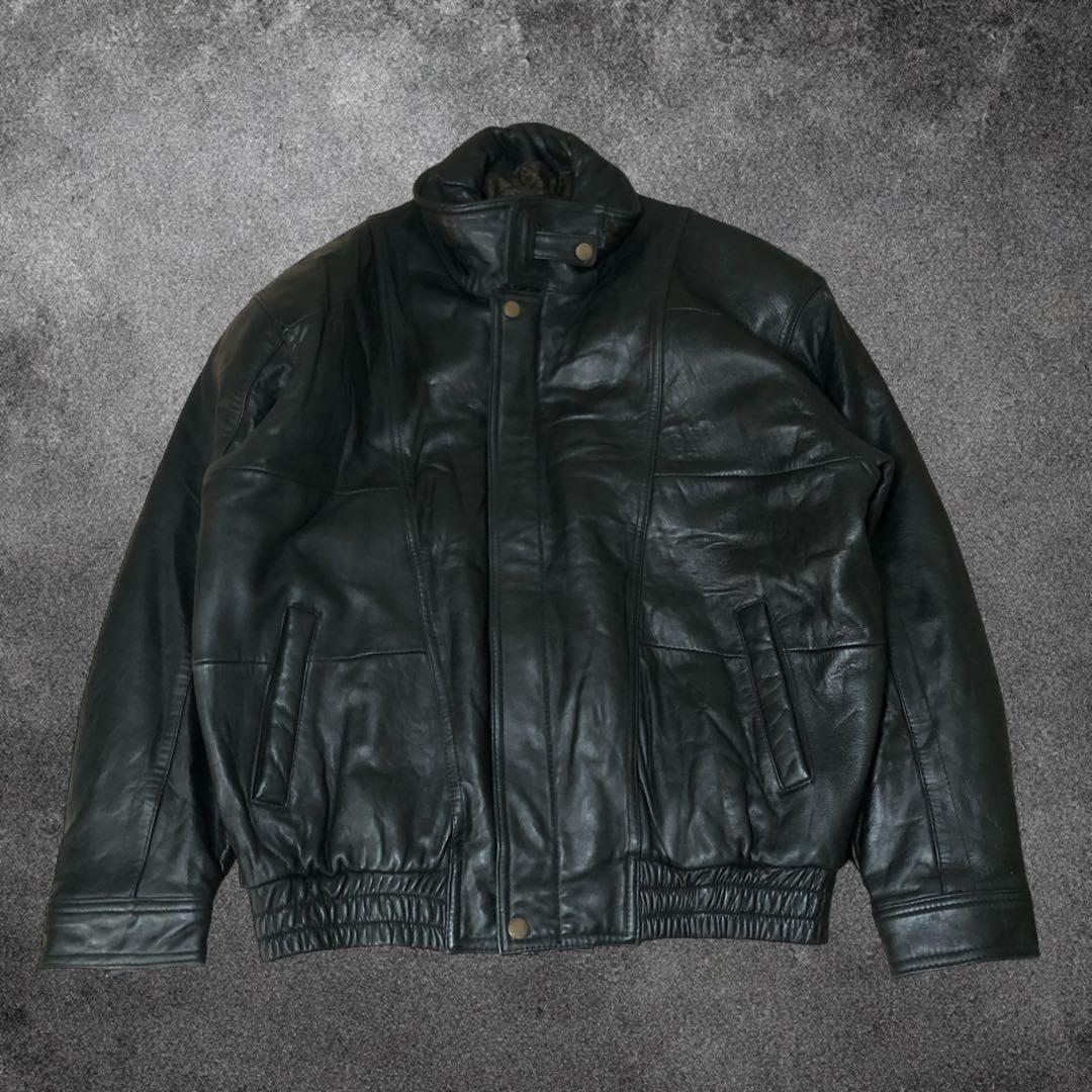 90s vintage A-2 フライトジャケット　短丈　羊革　ラムレザー　本革 美品】90s A-2 ブラックレザー フライトジャケット L 羊革 短丈 - メルカリ