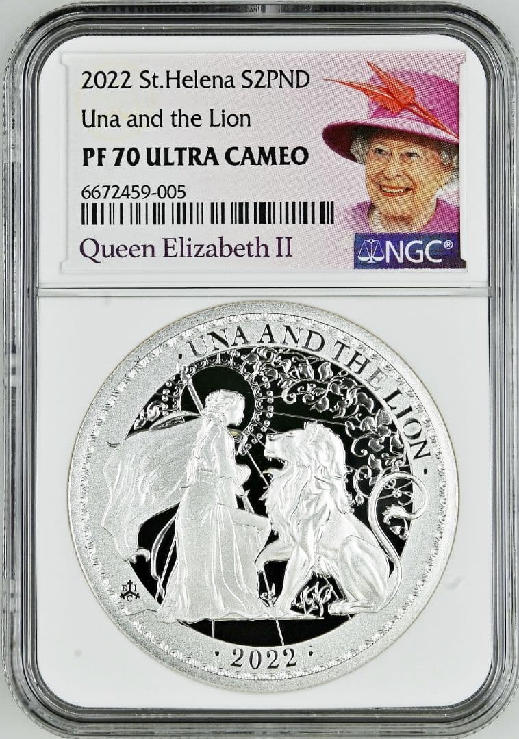 2022年 セントヘレナ ウナとライオン 2オンス 銀貨 NGC PF70 UC - メルカリ