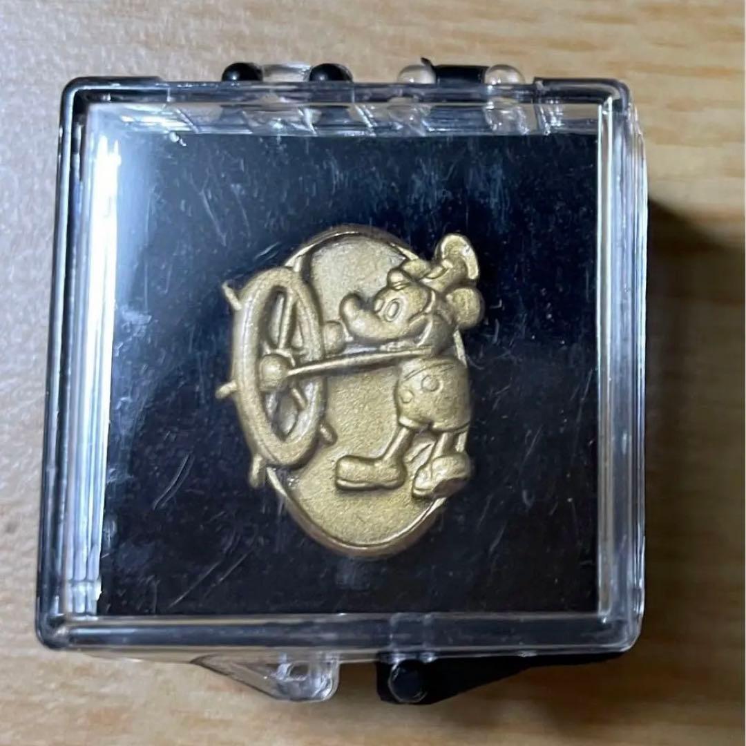【非売品】Disneyディズニーキャスト勤続1年記念アワードピン　蒸気船ミッキー