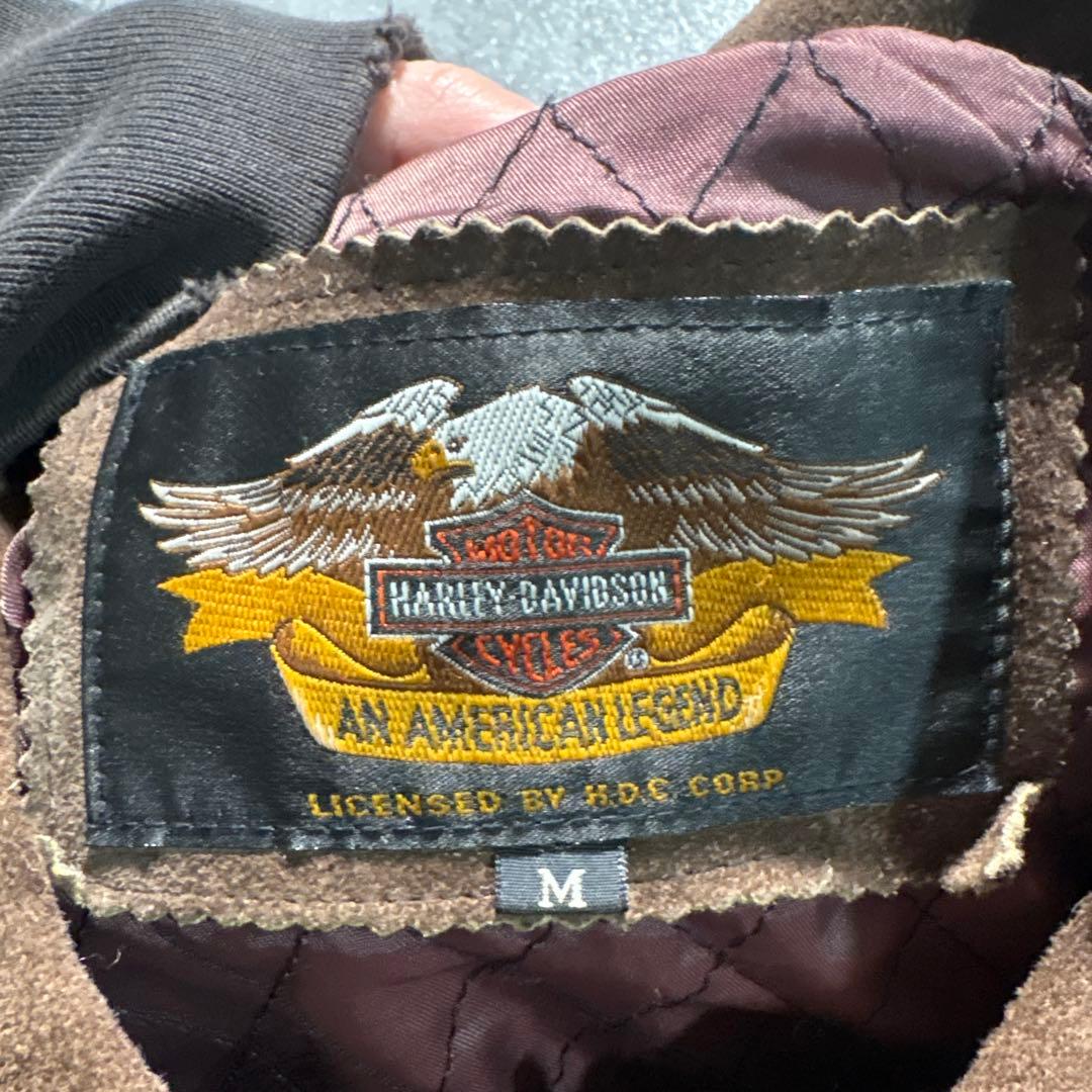 90s Harley-Davidson スウェードレザーシングルジャケット 牛革 - メルカリ