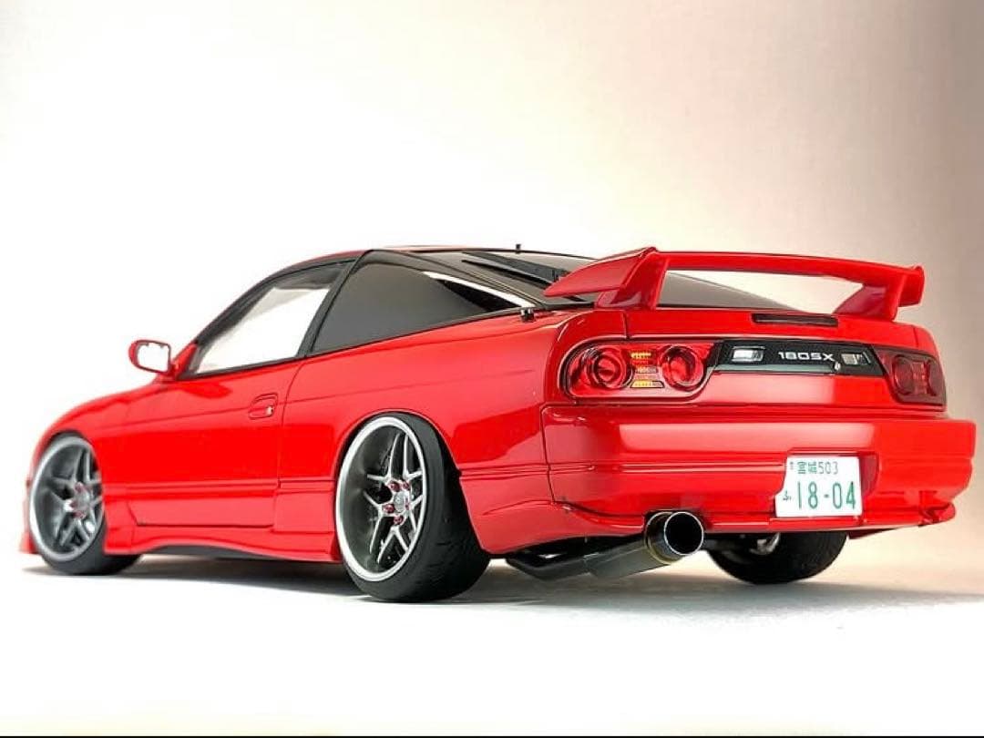 アオシマ 1/24 NISSAN 180SX (東北仕様) 完成品