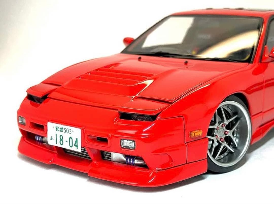 アオシマ 1/24 NISSAN 180SX (東北仕様) 完成品