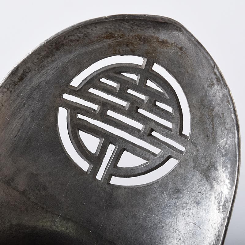 煎茶道具 古錫 鮎銅銘 透かし喜字文 木瓜式 茶托 五客 D R8421 - メルカリ