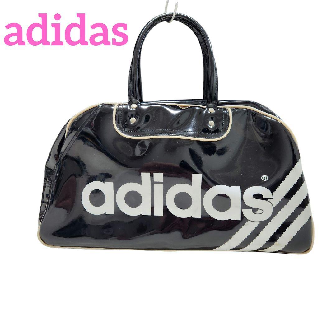 希少】adidas ボストンバッグ エナメル アディダス - メルカリ