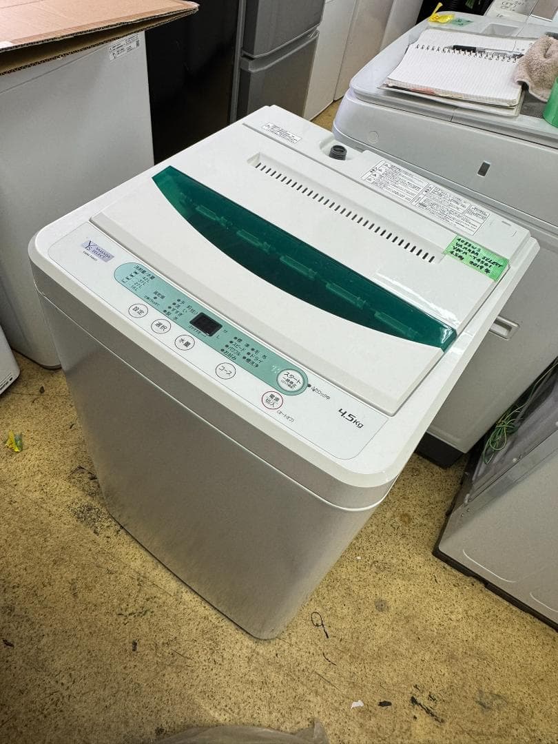 洗濯機 4.5kg ヤマダ電機 YWM-T45G1 2019年製造 全自動