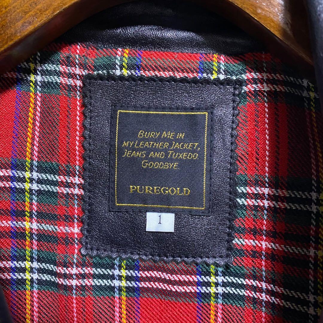 00s y2k BUFFALOBOBS leather jacket gold - メルカリ