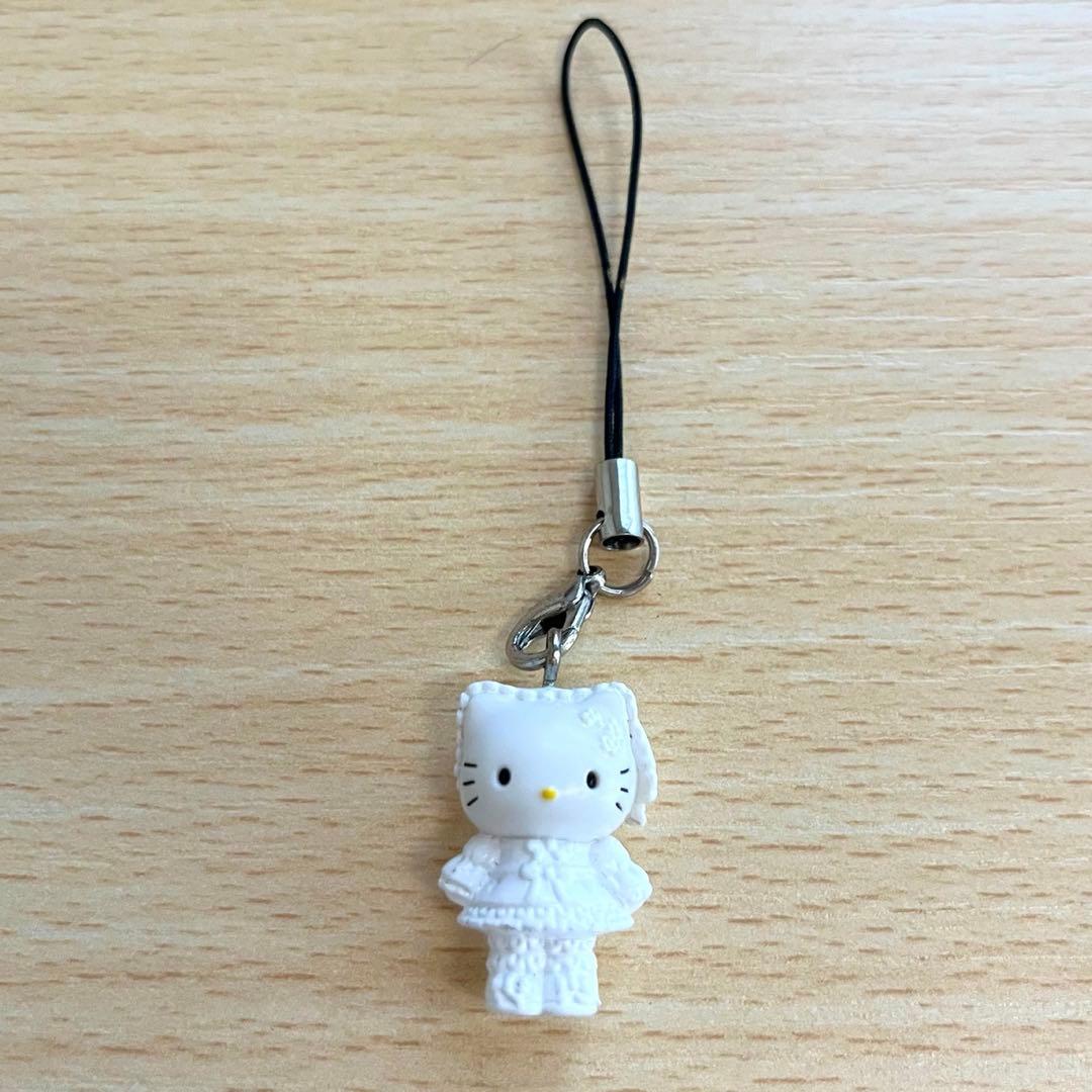 【超激レア！】 平成レトロ！ ハローキティ ロリータ　白ドレス　根付けマスコット