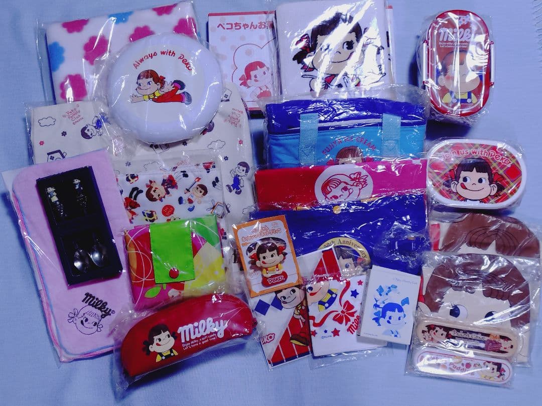 不二家 ペコちゃんグッズまとめ売り全24点☆全品未使用品 レアグッズも