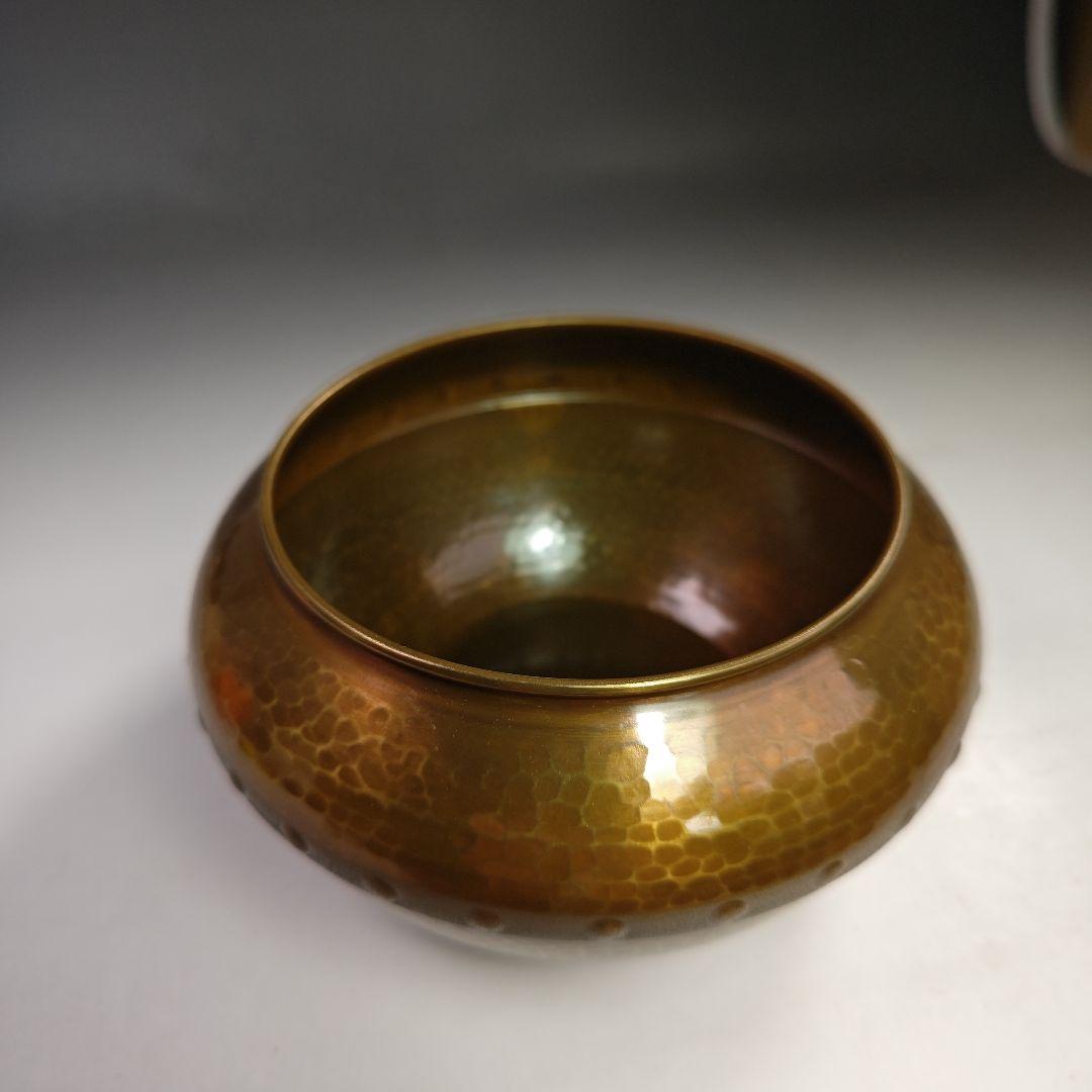 イ550 建水『唐銅風炉師 黒瀬宗康』『鵬雲斎好 モール 累坐建水 共箱