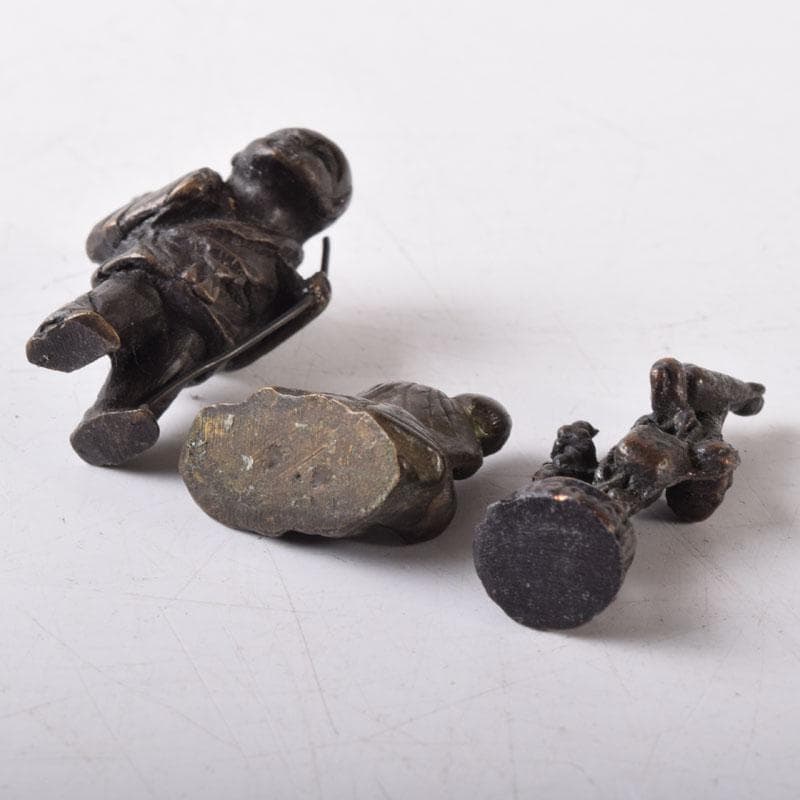 中国 古銅 チベット仏 仏像 人物像など 紙鎮 置物 6点まとめて C 7455