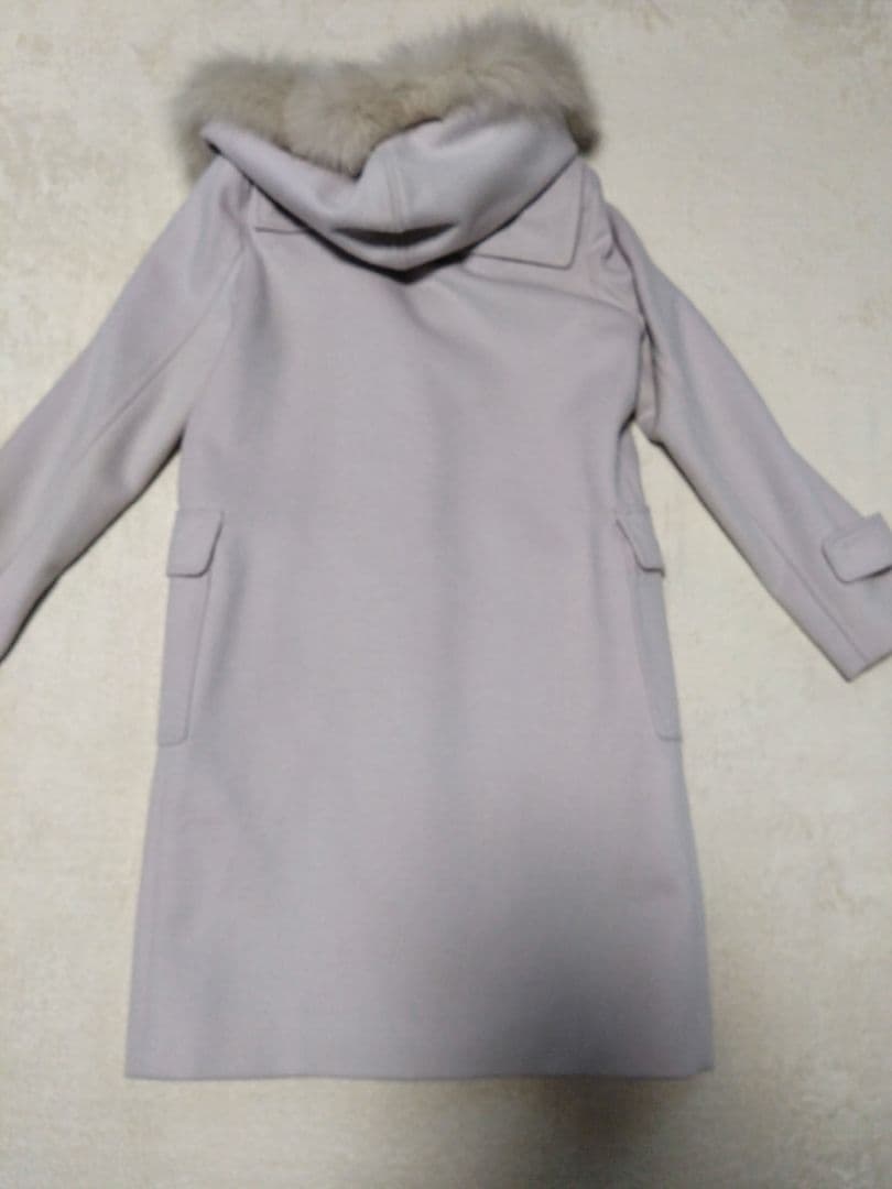 お値下げ♪ANAYI 薄紫 ダッフルコート フォックスファー付 - メルカリ