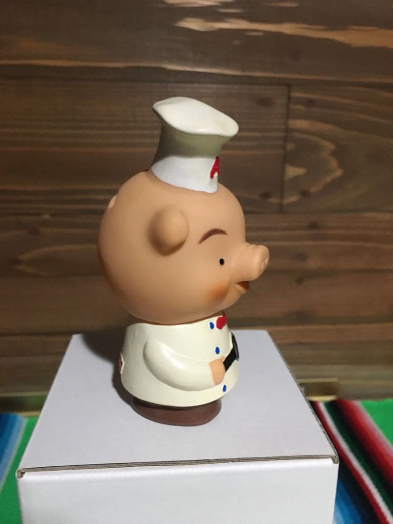 ★メルカリ便★エースコック★こぶた★2匹★コック★ソフビ★貯金箱★昭和★貯金箱★