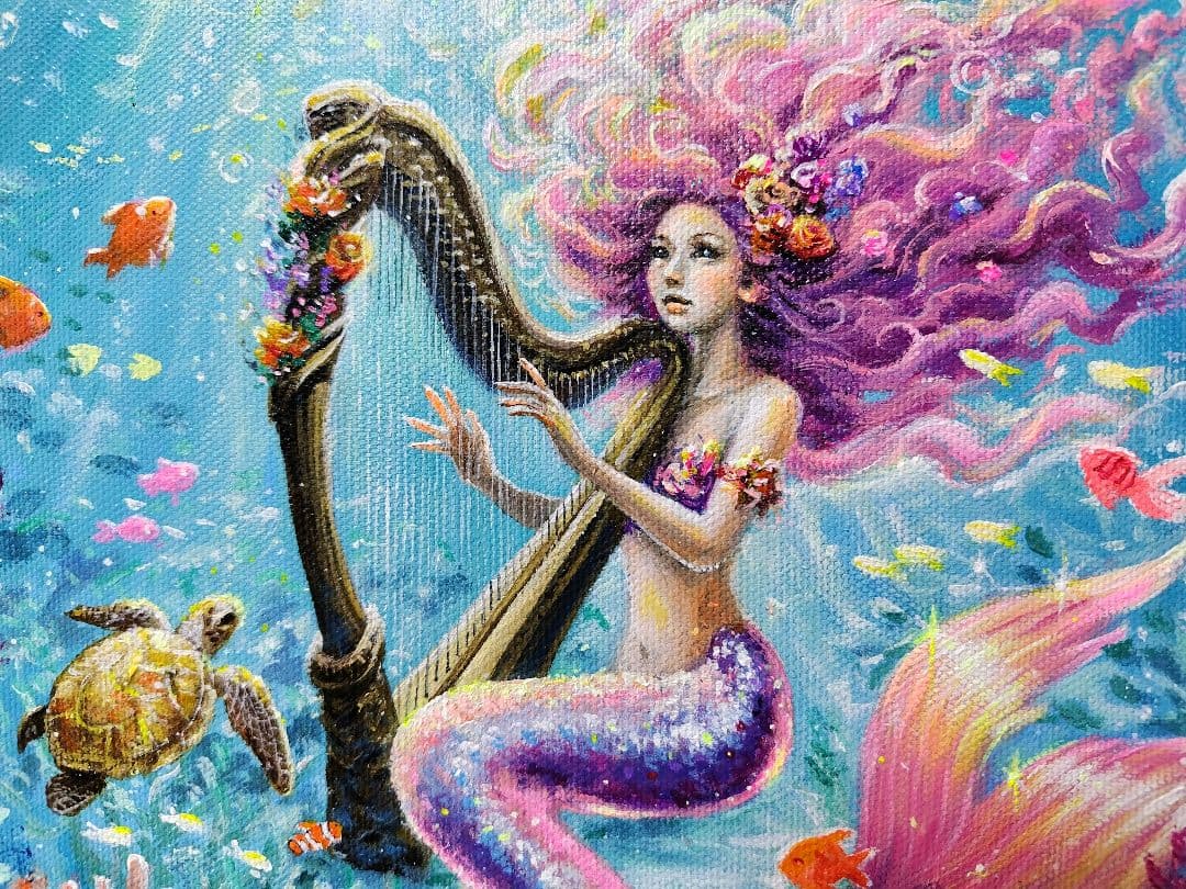 チ*ケ様 【美しい音色】アクリル画 F3 風景画 絵画