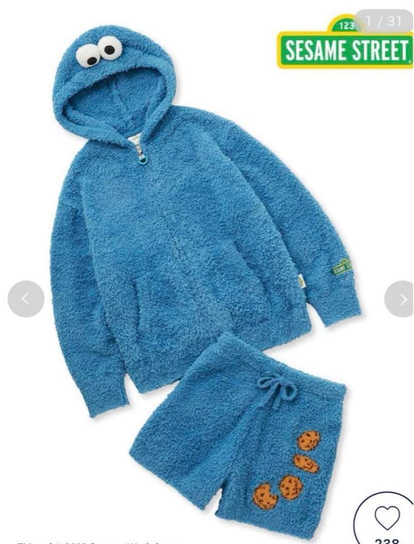 クッキーモンスター ジェラピケ×セサミストリート コラボ セットアップ