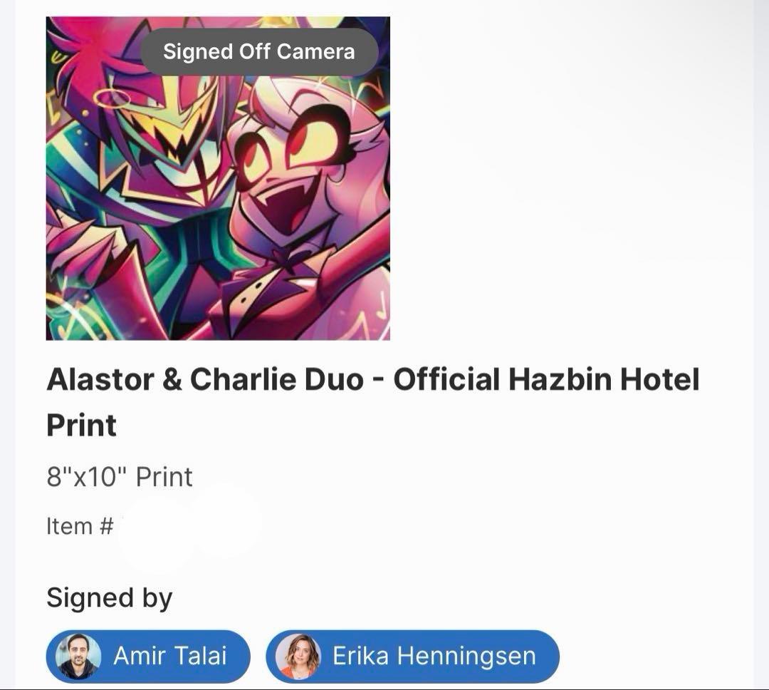ハズビンホテル アラスター チャーリー 直筆サイン ポスター - メルカリ