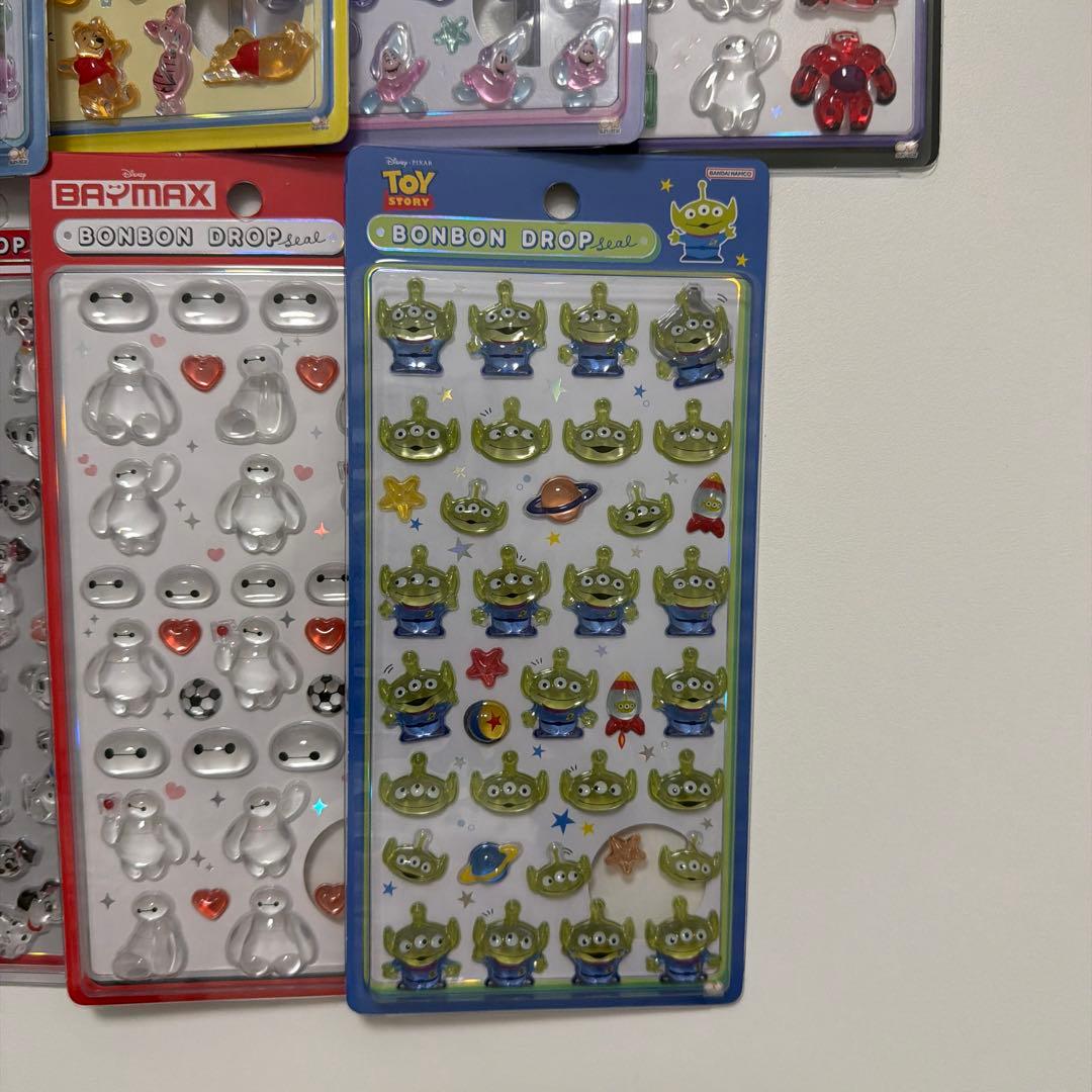 ボンボンドロップシール　ディズニー　大　7種　コンプリート