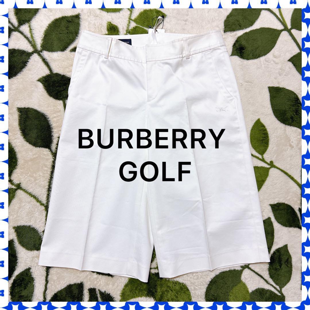 新品タグ付 バーバリーゴルフ ショートパンツ ノバチェック 白