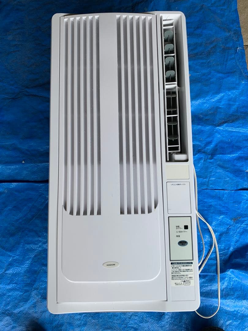 ⭐︎ コイズミ 窓用エアコン KAW-1622 2022年 リモコン付 アルファックス・コイズミ 窓用エアコン KAW-1622/W (D) : マイルーム