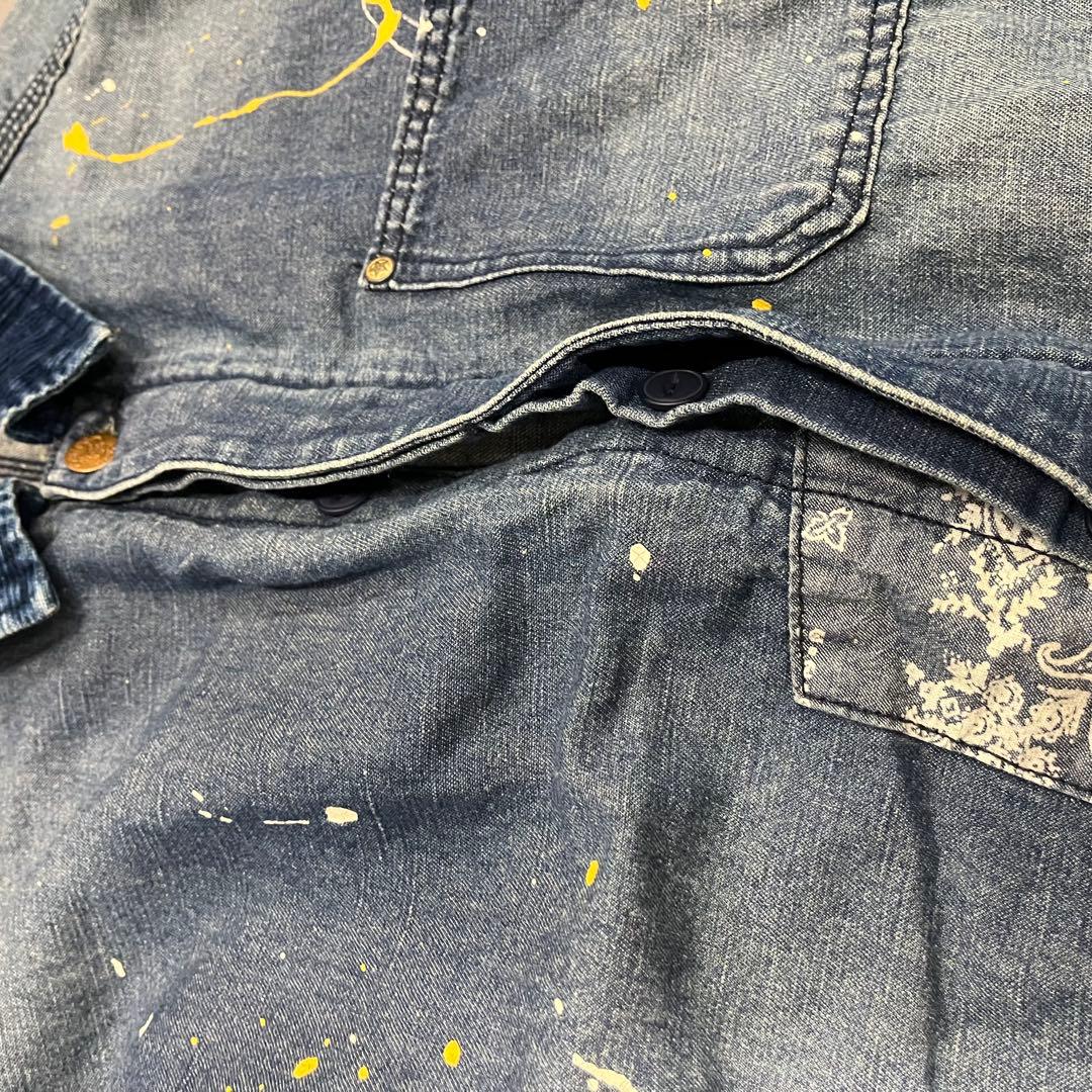 希少 TOBILA CLデニム リメイク加工 オールインワン つなぎ