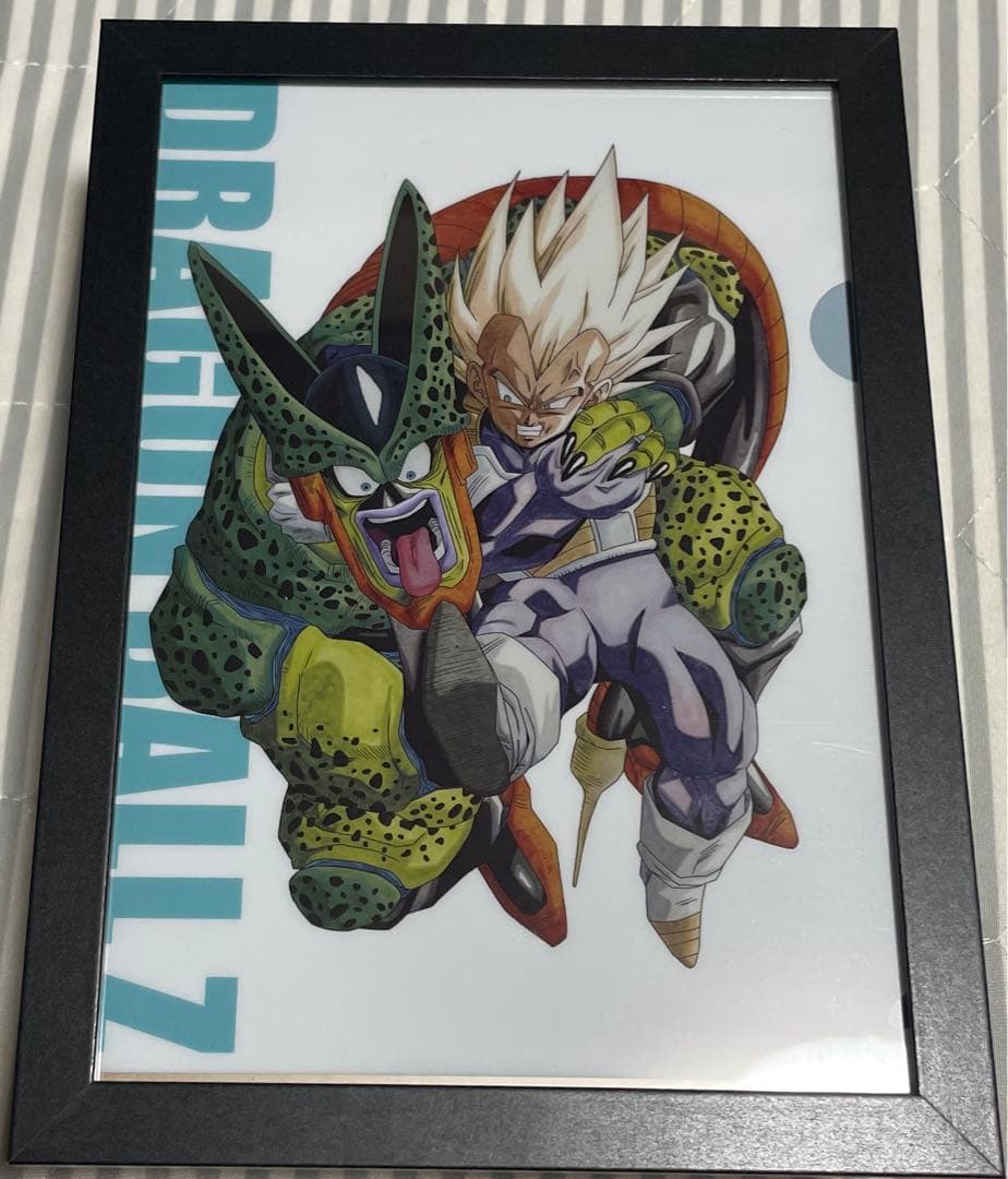 ドラゴンボール ベジータ セル クリアファイル アート イラスト 額付き