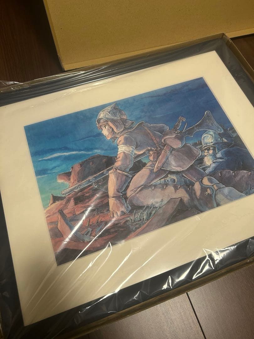 T*1様 【希少品】ジブリ 風の谷のナウシカ水彩画 複製原画 額付 超レア スタジオジブリ 風の谷のナウシカ【当時物】複製セル画 背景画