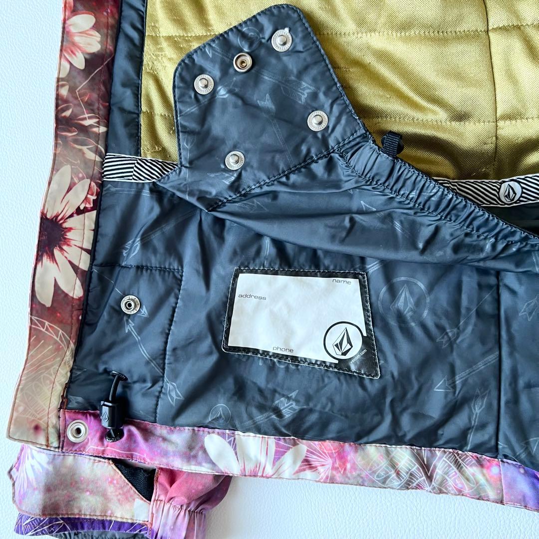 3236【美品】ボルコム ジャケット ゴアテックス 総柄 花柄 S ピンク