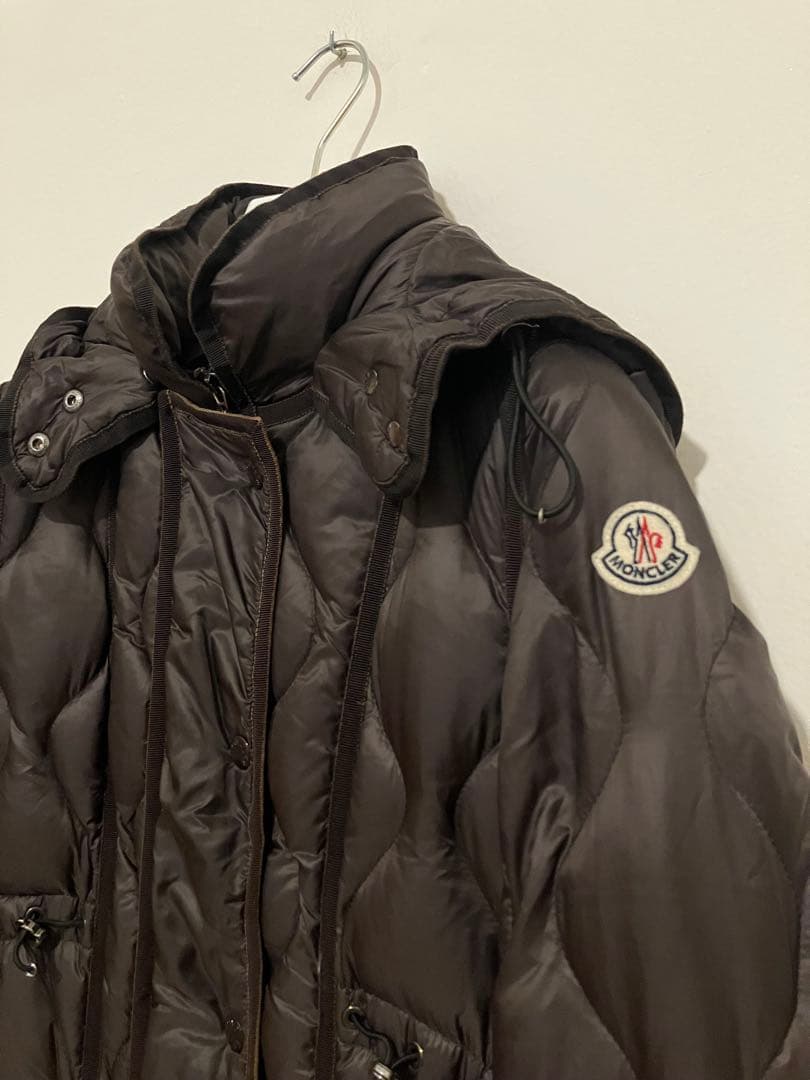 Moncler モンクレール エルミンヌと同じ形Lon Giubbotto 茶色 - メルカリ