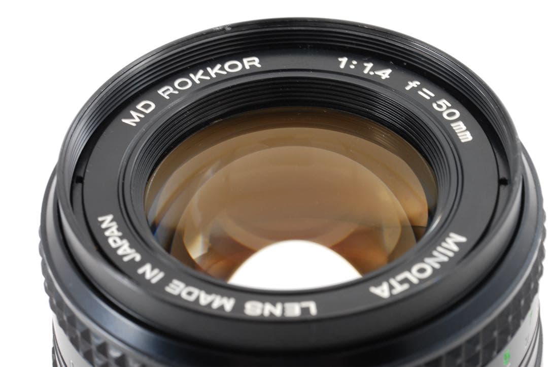 整備済】MINOLTA MD ROKKOR 50mm f1.4 後玉微細跡あり