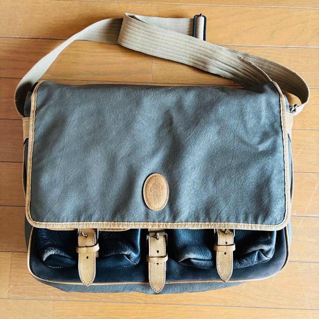 80年代 シーピーカンパニー メッセンジャーバッグ ロゴパッチ レザー