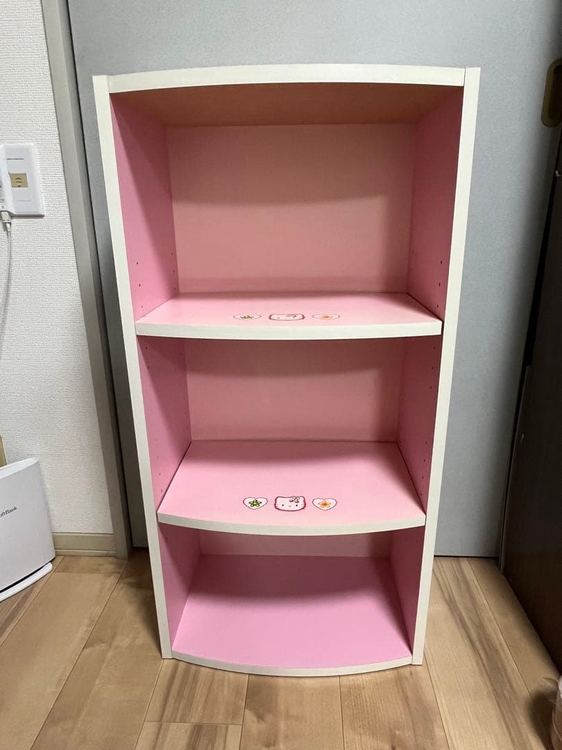 2000年 ハローキティ 可動棚 3段 収納 ラック サンリオ カラーボックス
