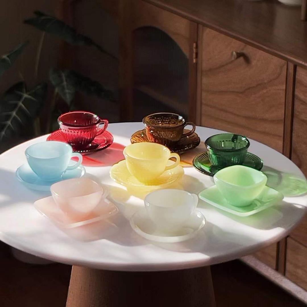 ミニチュア 1/6スケール ミルクグラス風orアンティーク風 ティーセット 単品