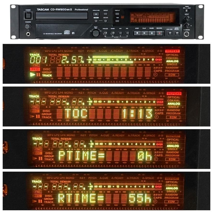 ◇CD再生履歴0時間◇TASCAM CDレコーダー CD-RW900MK2 - メルカリ