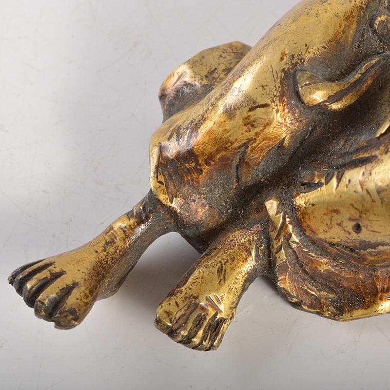 中国 古銅鍍金 人物像 達磨像 紙鎮 置物 M R7465 - メルカリ