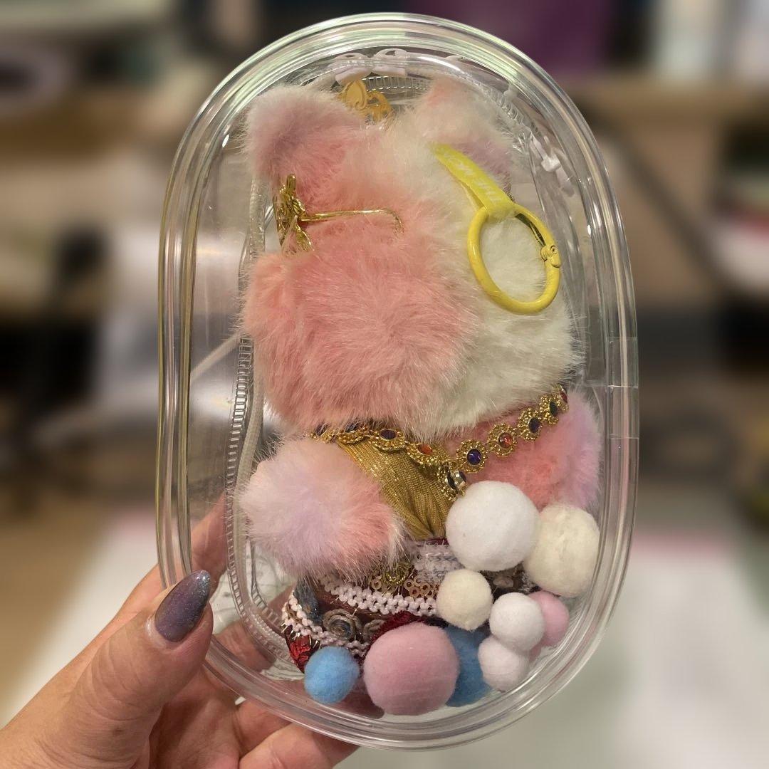 可愛いぬいぐるみ 透明ケース入り3点セット