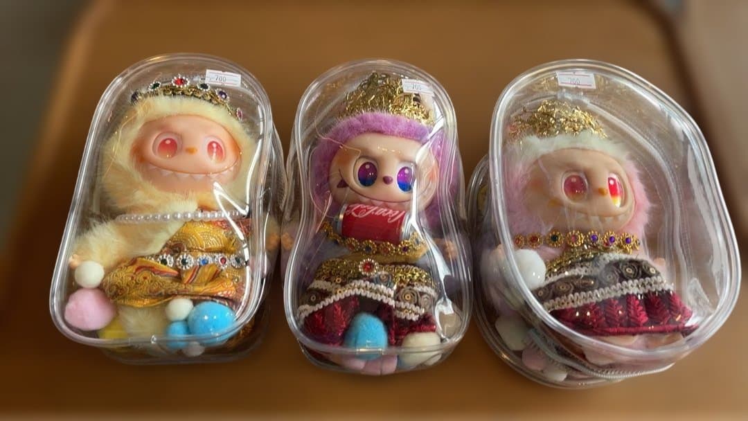 可愛いぬいぐるみ 透明ケース入り3点セット