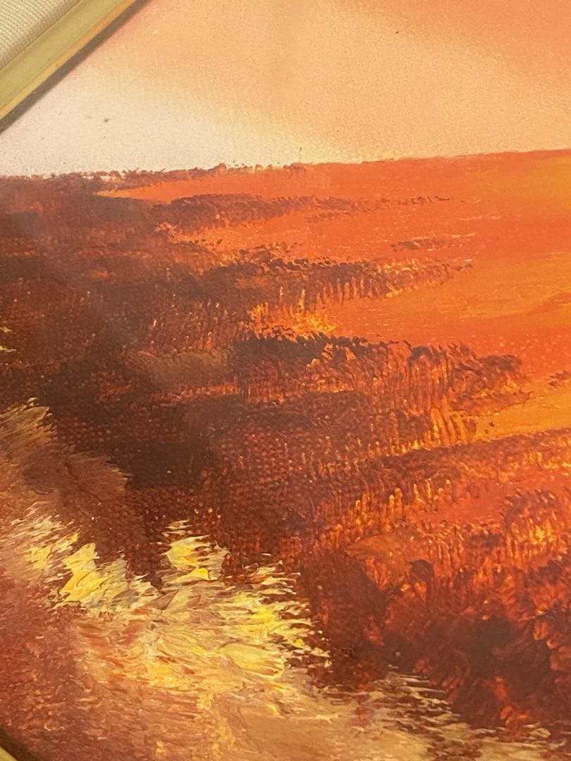 786❣️小林幸三　『赤富士』　油絵・油彩画